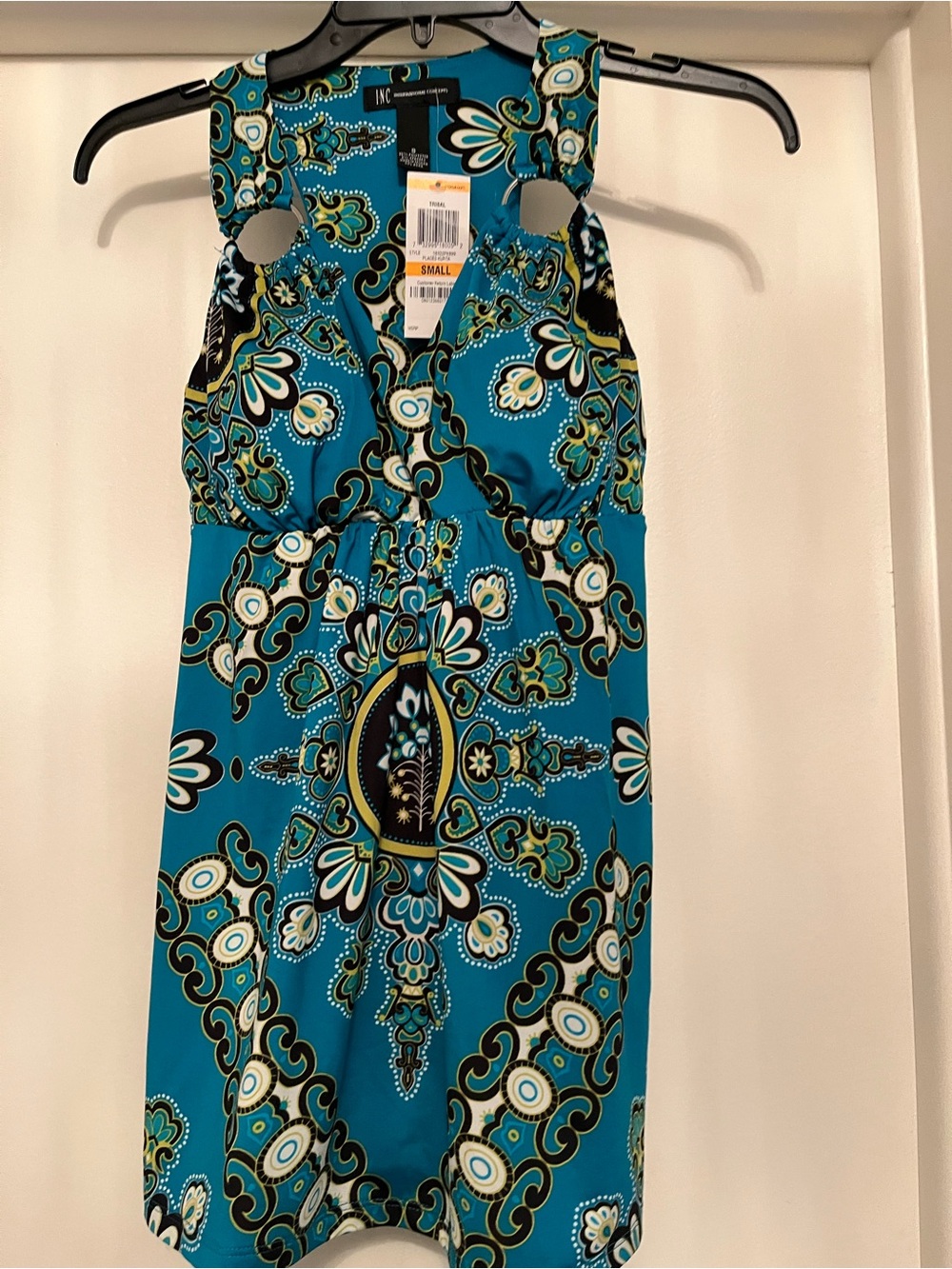 INC Teal Print Top-NWT